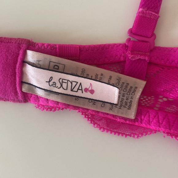 La Senza Bra Push Up Pink Lace Neon Sparkle Size - Picture 14 of 17